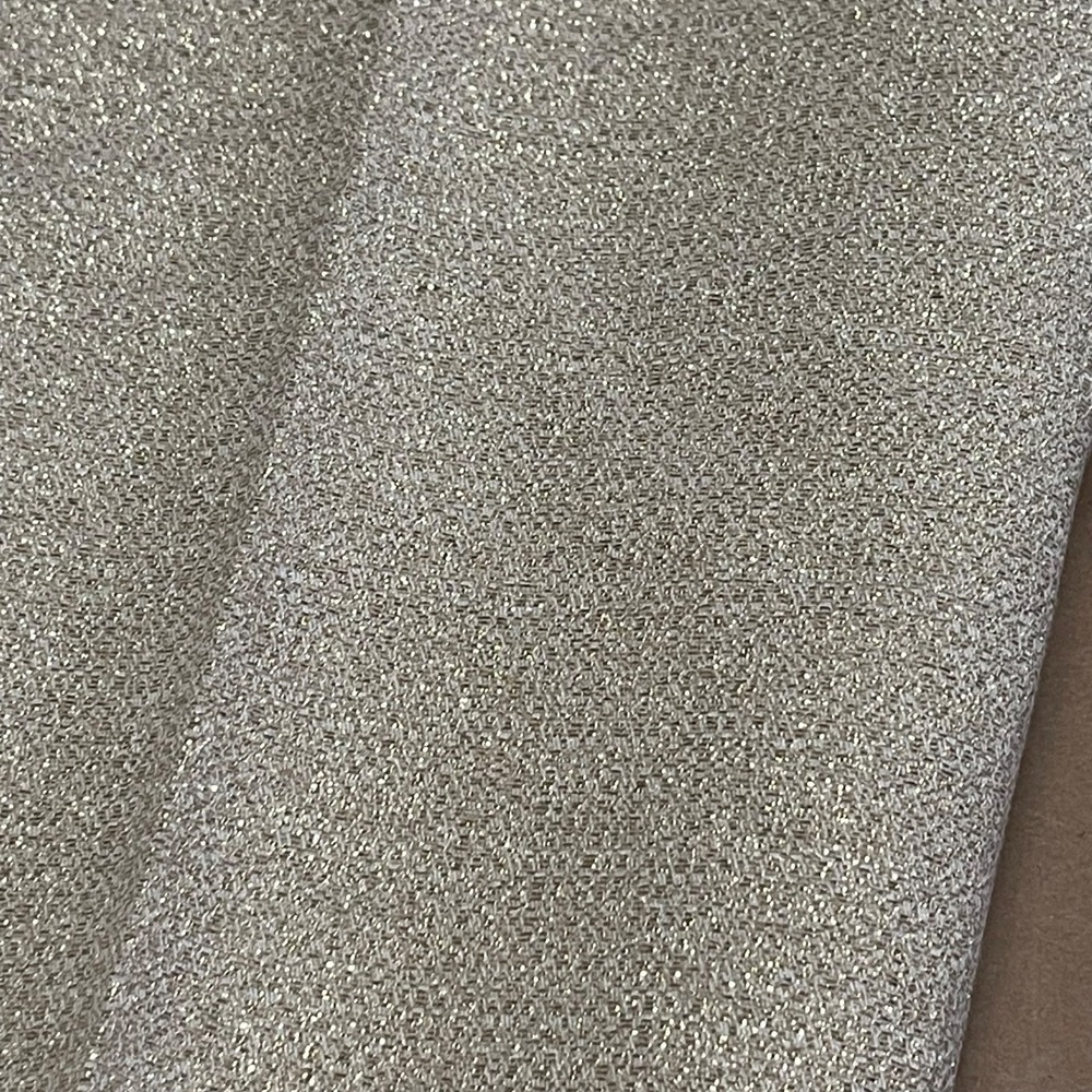 Talbots Women's 10P Metallic Gold Shimmer Textured Straight Leg Dress Pants - Picture 6 of 16
